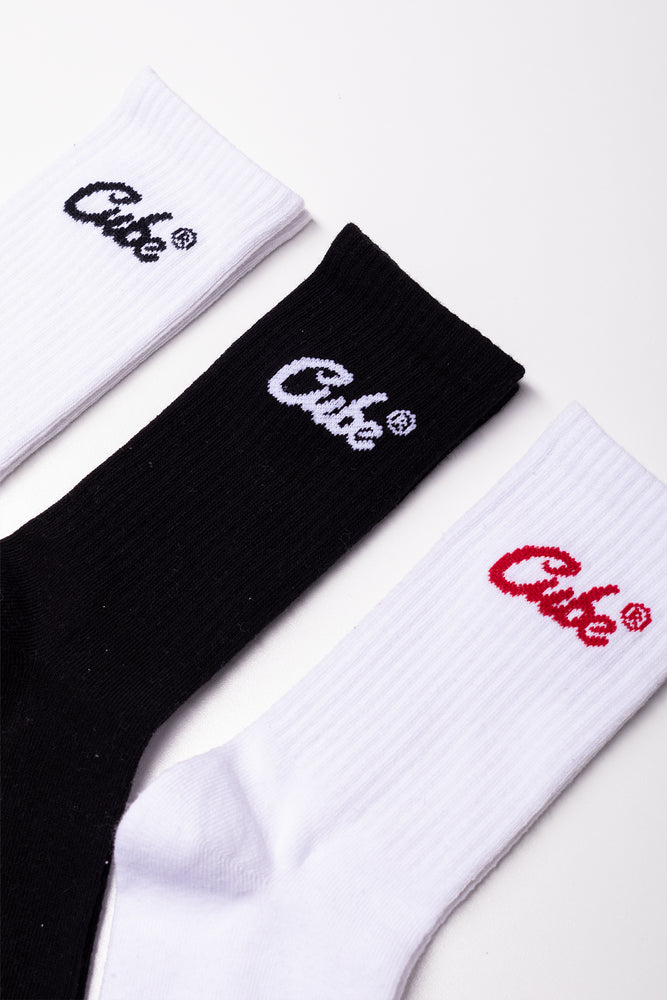 3 Pack Socks Black And White