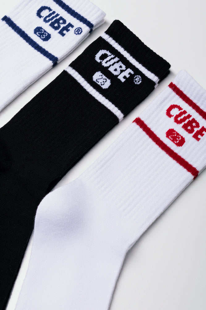 3 Pack Socks Black And White (1)