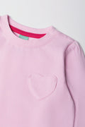 Long Sleeve Heart Pocket T-Shirt Light Pink (1)