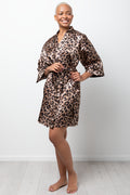 Leopard Satin Gown Brown