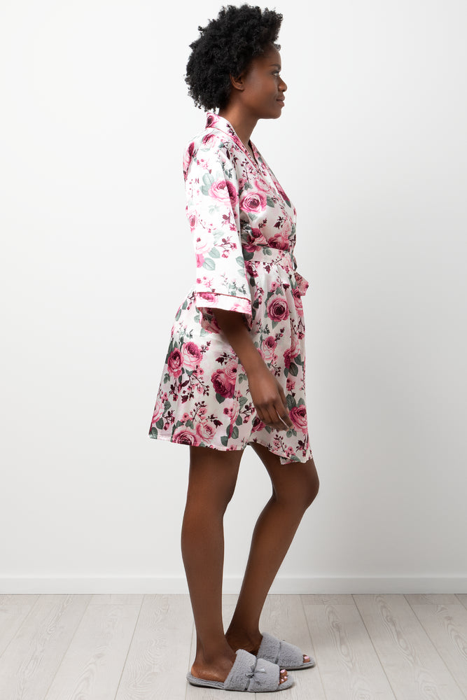 Floral Satin Gown Multicolour