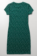 Rib Skater Dress Green (2)