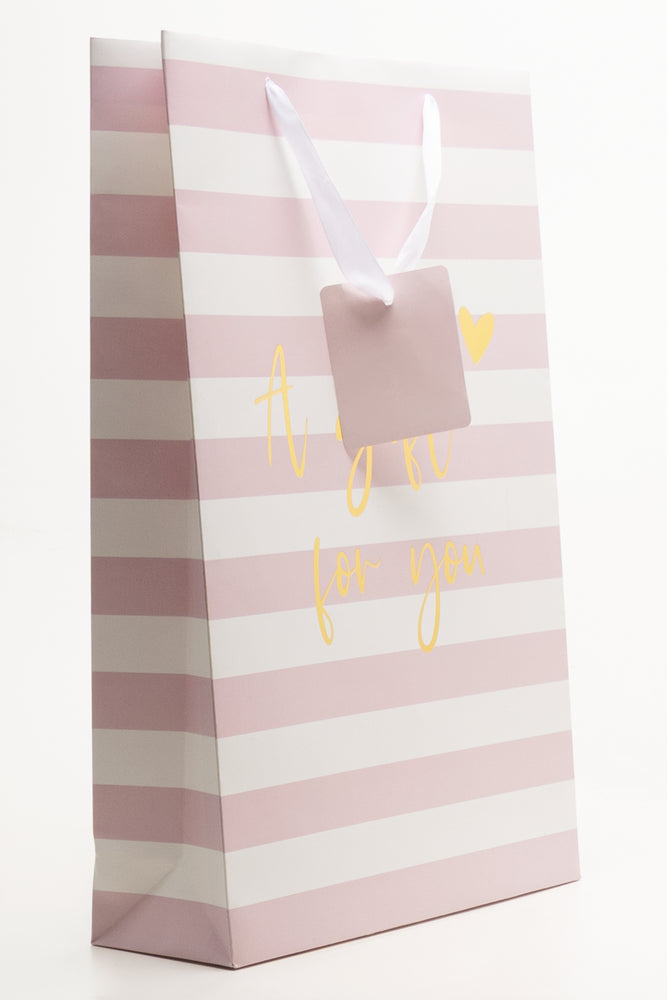 Gift Bag Pink And White