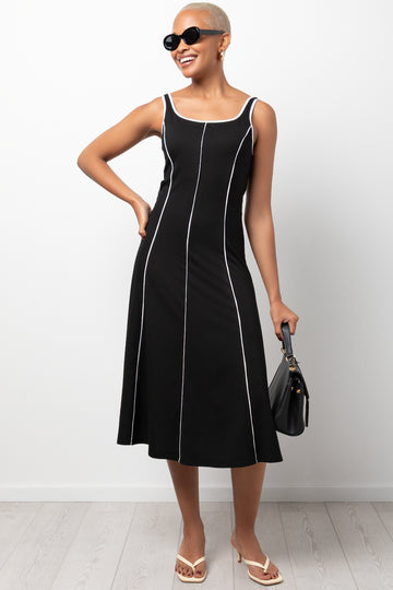 Fit & Flare Black & White Dress