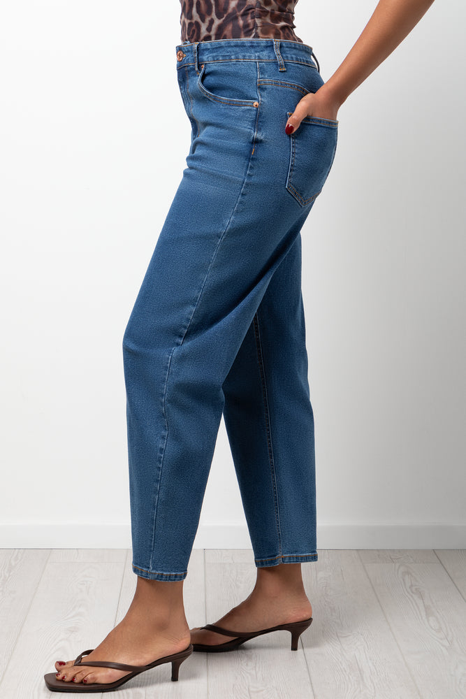 Barrel Leg Denim Jeans (1)