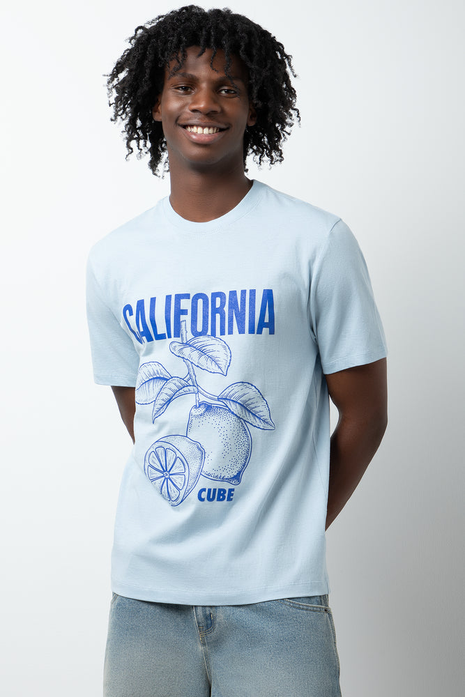 California Short Sleeve T-Shirt Blue