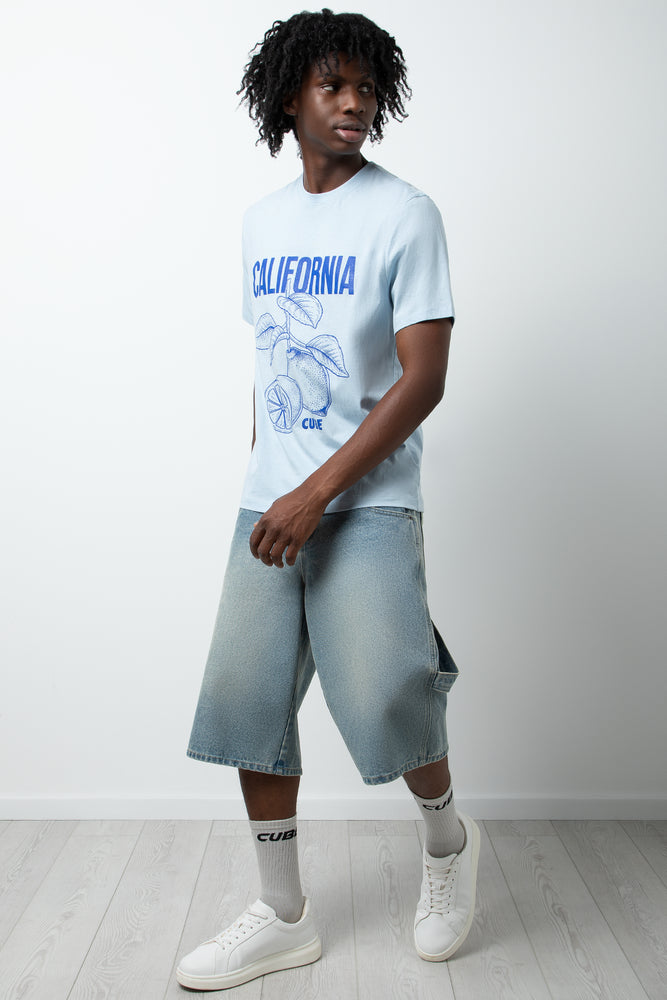 California Short Sleeve T-Shirt Blue (1)