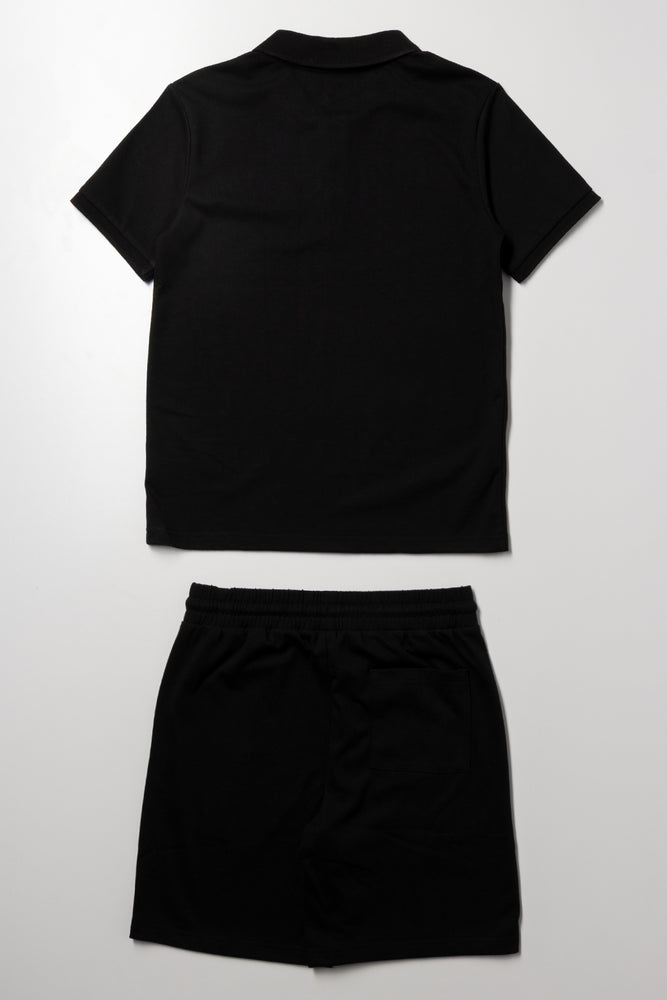 Shorts And Golfer Set Black (3)
