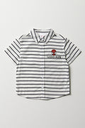 Spider-Man Stripe Shirt Black And White