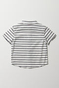 Spider-Man Stripe Shirt Black And White (2)