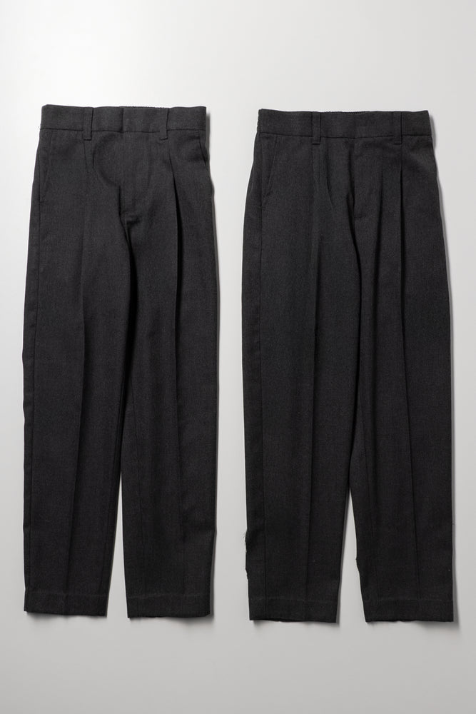 2 Pack Boys Trousers Regular Fit Primary Grey