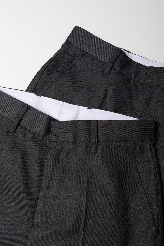 2 Pack Boys Trousers Slim Fit Primary Grey