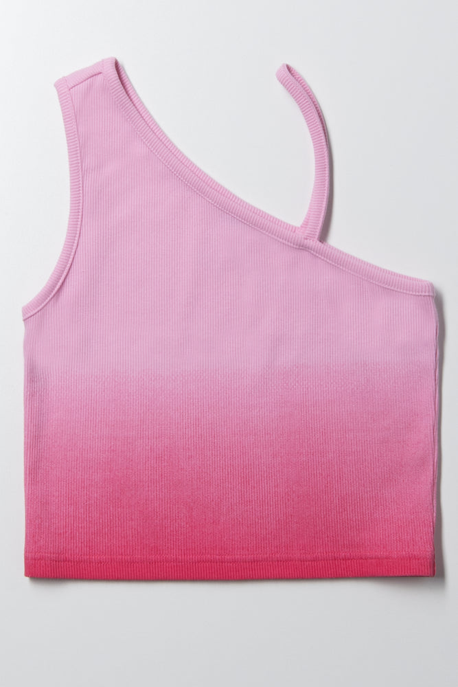 Ombre Strappy Vest Pink