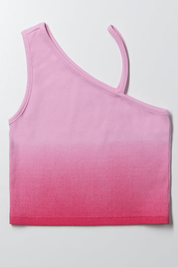 Ombre Strappy Vest Pink