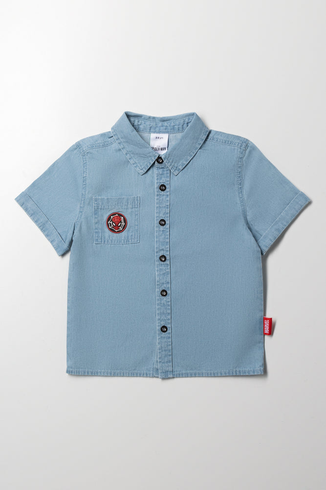 Spider-Man Denim Shirts Blue