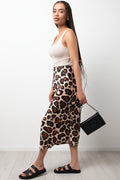 Satin Skirt Animal Print (2)