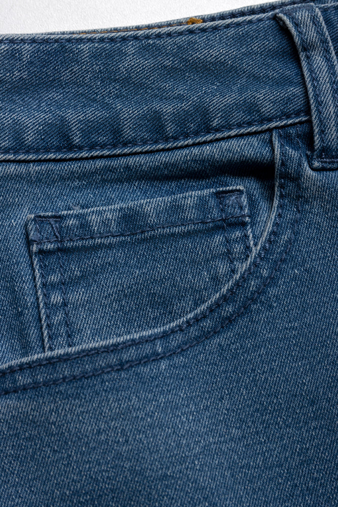 Denim Shorts Mid Wash Blue (2)
