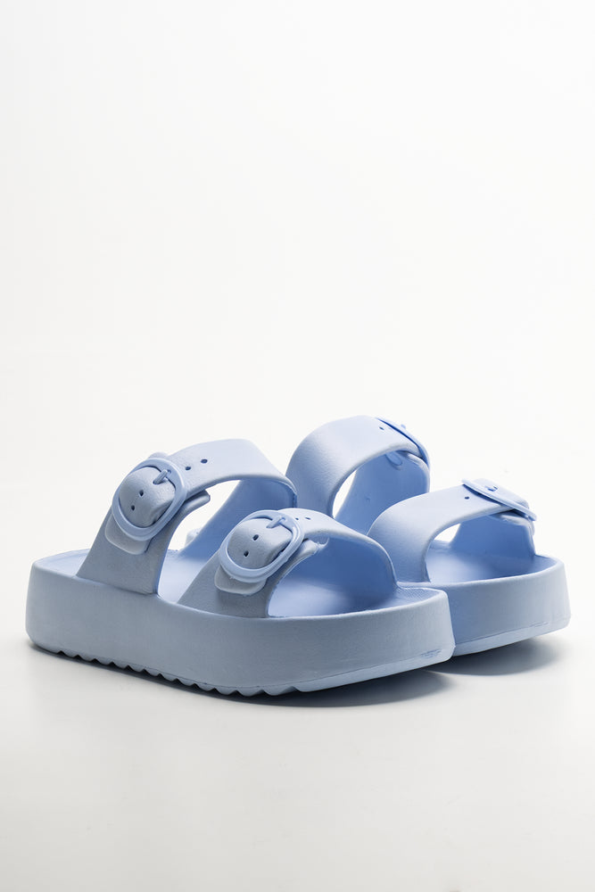 Double Buckle Sandals Blue