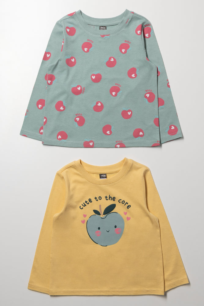 2 Pack T-Shirts Yellow & Green