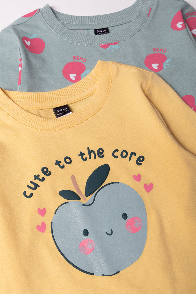 2 Pack T-Shirts Yellow & Green