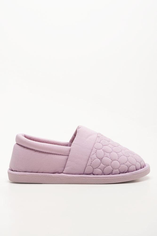 Quilted Slippers Lilac (1)