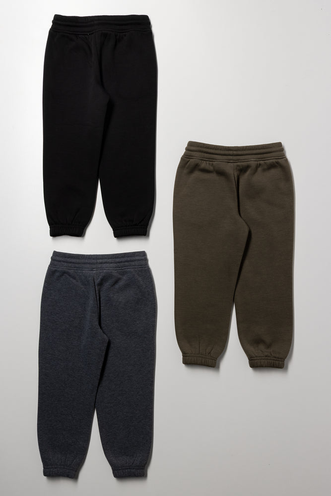 3 Pack Trackpants Black, Charcoal, Khaki (2)