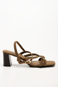 Strappy Block Heel Tan (1)