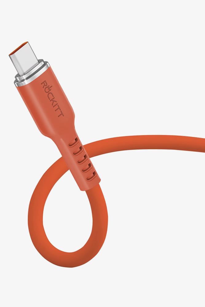 Rockitt Fast Charge 1.5 Silicone A-C Orange (3)