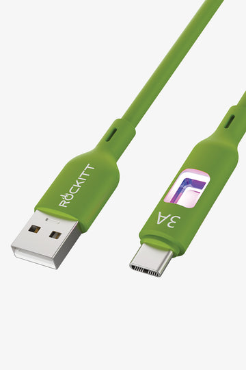 Rockitt Fast Charge LED Cable A-C Green