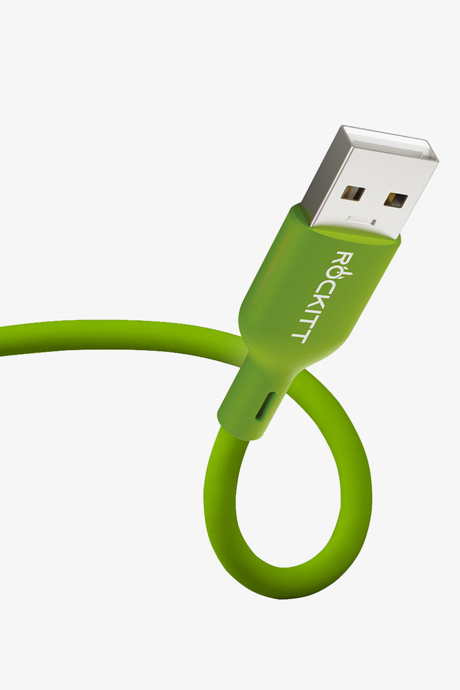 Rockitt Fast Charge LED Cable A-C Green (3)