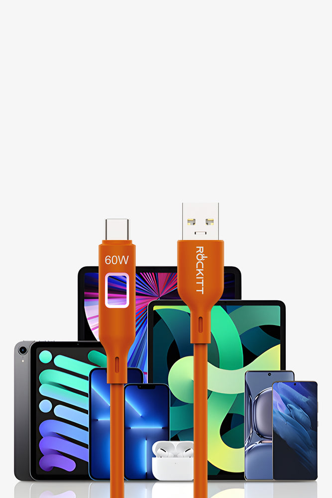 Rockitt Fast Charge LED Cable A-C Orange