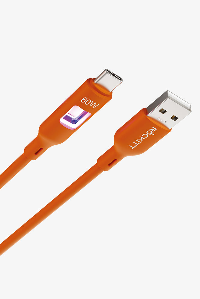 Rockitt Fast Charge LED Cable A-C Orange (2)