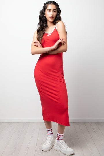 Strappy Bodycon Dress Red