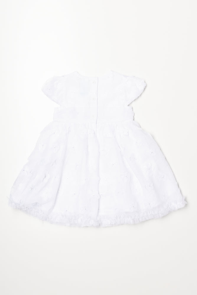 Flower Tulle Dress White (2)