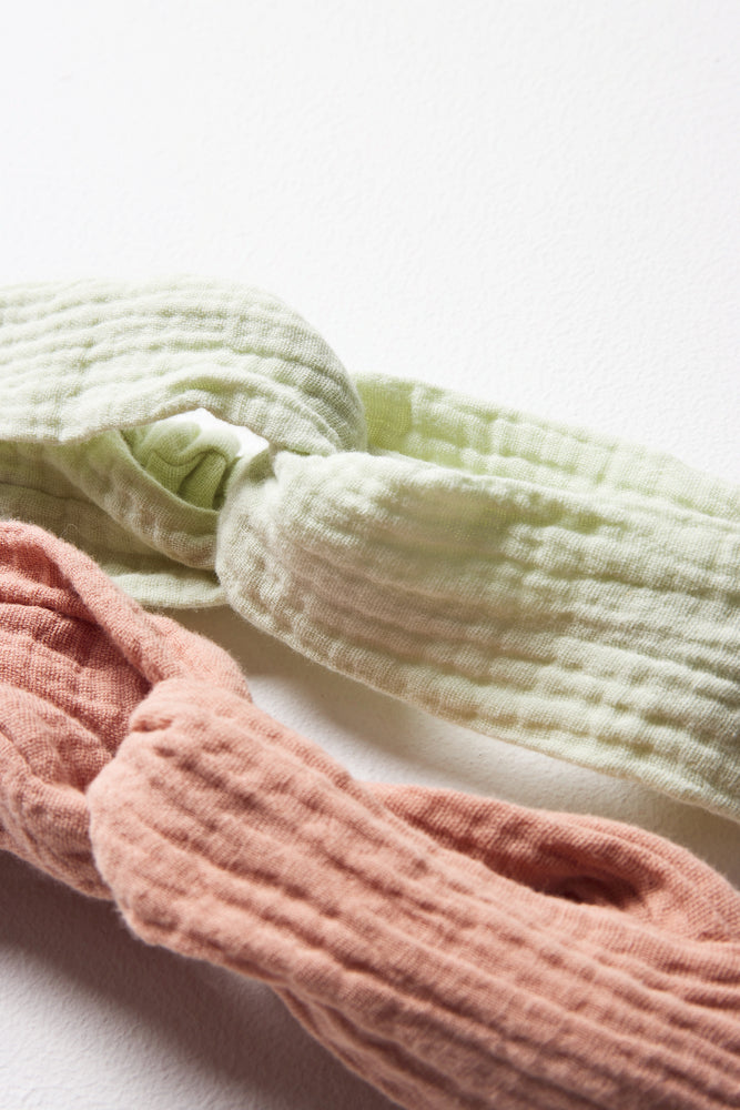 2 Pack Headbands Natural & Green