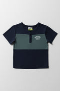 Colourblock T-Shirt Blue & Navy