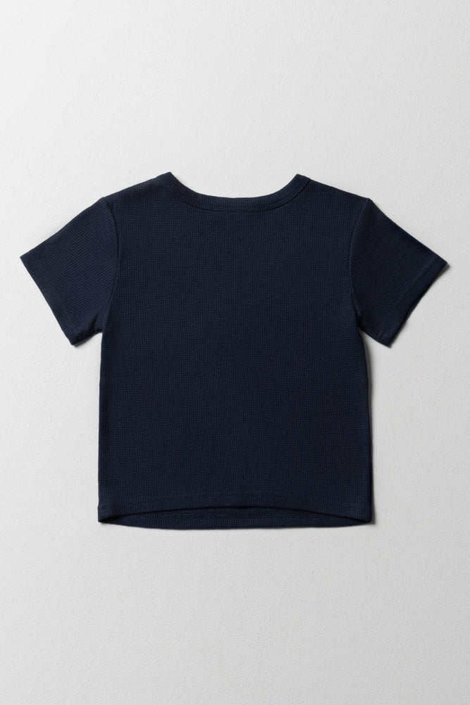 Colourblock T-Shirt Blue & Navy (2)