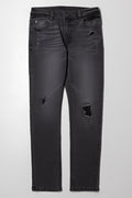 Rip And Repair Skinny Denim Jean Dark Grey