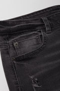 Rip And Repair Skinny Denim Jean Dark Grey (1)
