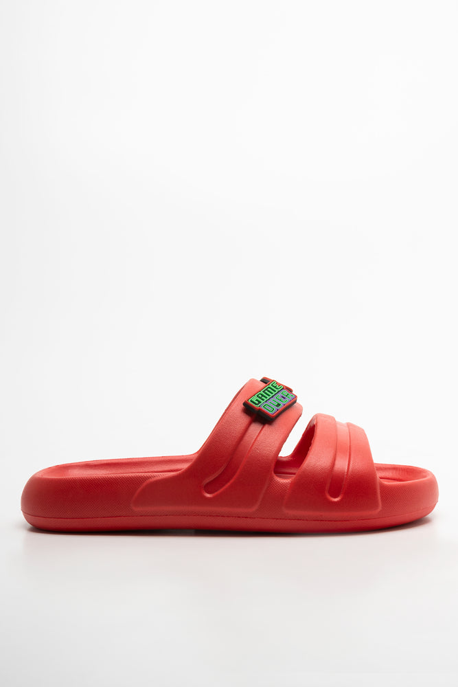Double Band Slides Red