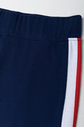 Flare Leggings with Side Tape Black (1)
