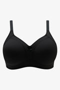 2 Pack Non Padded Wire Free Bras Black And Natural (2)