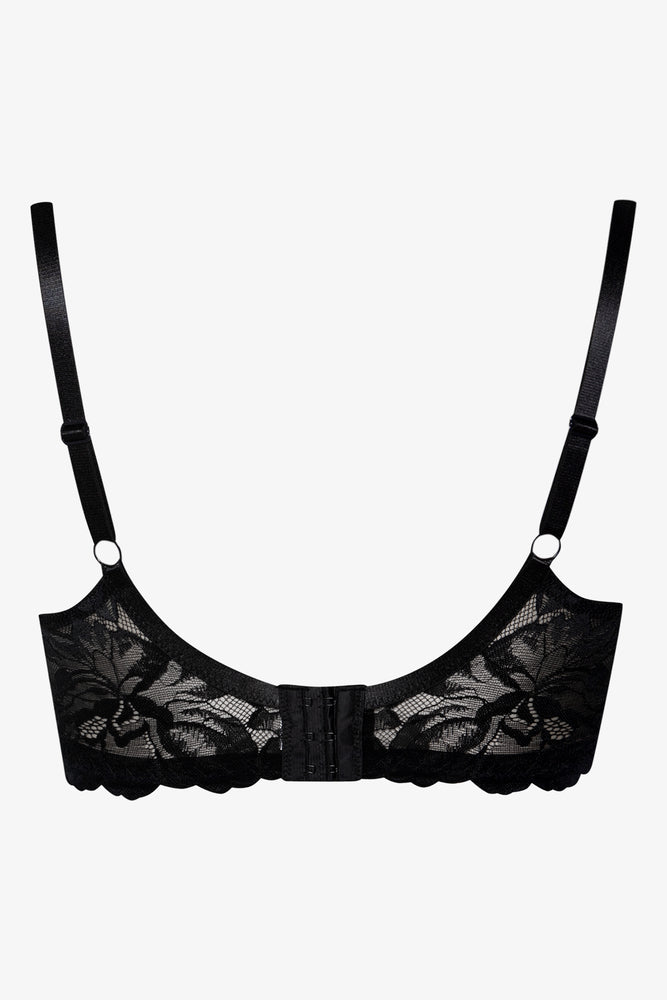 Plus Size 2 Pack Lace Balconette Bras Black And Natural (3)