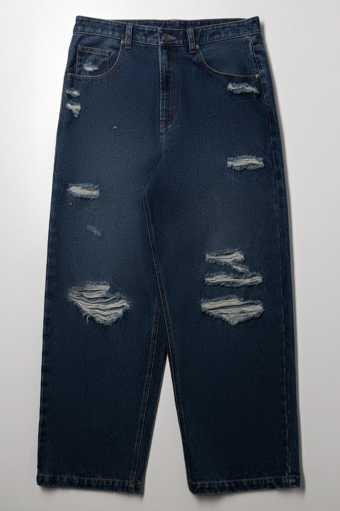 Baggy Denim Jeans Dark Blue (1)