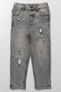 Rip And Repair Skinny Denim Jeans Grey
