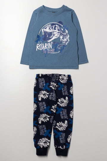 Dinosaur Long Sleeve Pyjamas Blue