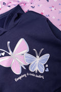 2 Pack Butterfly Hoodies Navy And Pink (1)