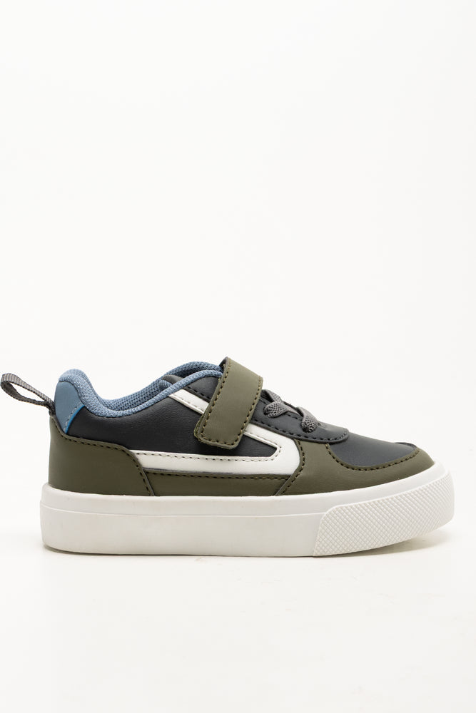 Colourblock Double Strap Sneakers Green