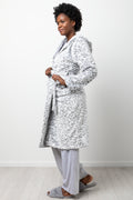 Leopard Hooded Gown Grey (1)