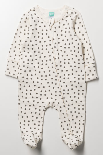 Spot Babygrow White